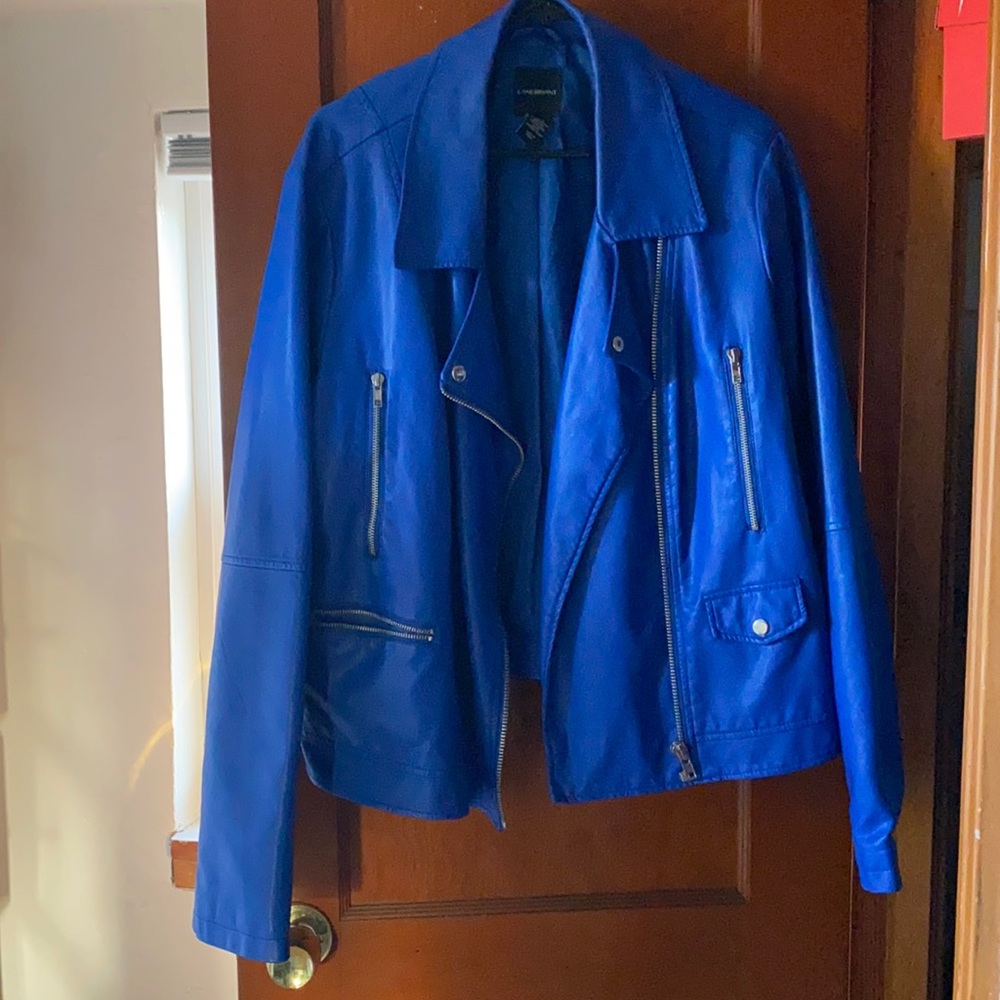 Electric Blue Leather Jacket